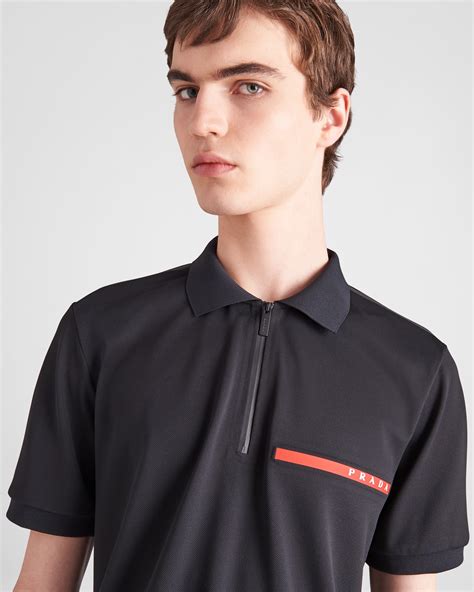 prada polo mens sale|prada pique polo shirt.